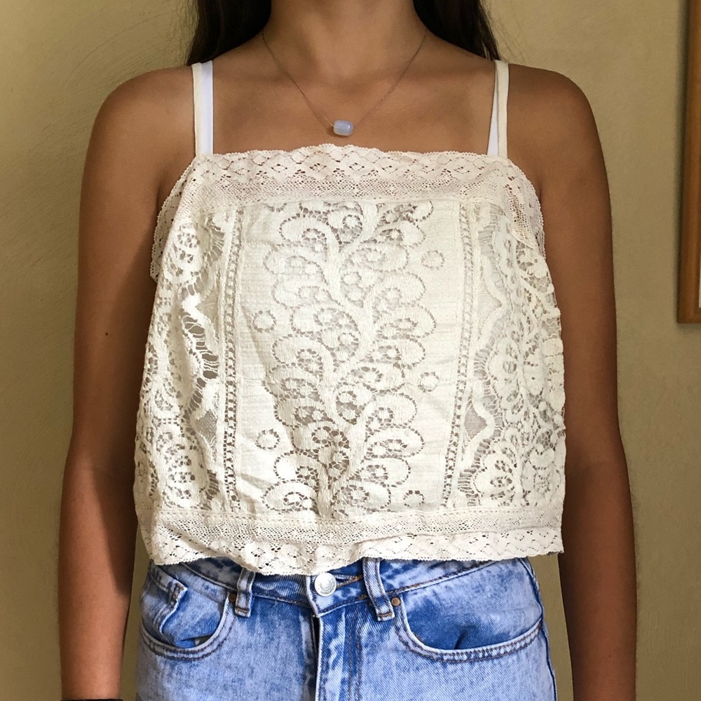 White Lace Tank